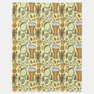 Oktoberfest Food Menu Classic Bavarian Bites Fleece Blanket