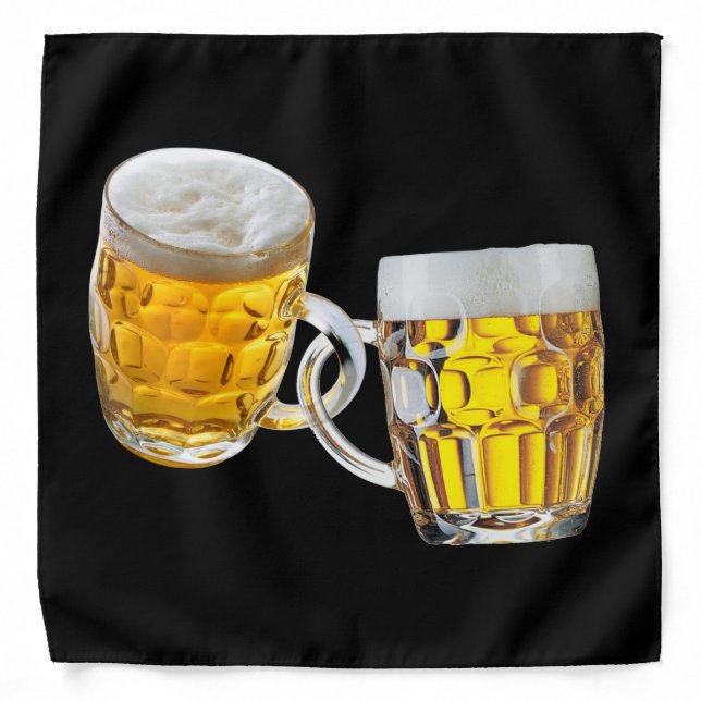 Oktoberfest Friends Two Beer Glasses Funny Bandana (Front)