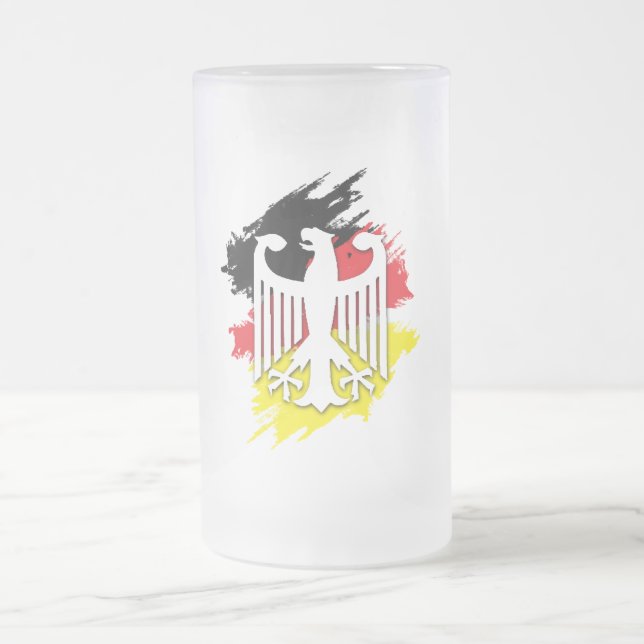 Oktoberfest Frosted Glass Beer Mug (Center)