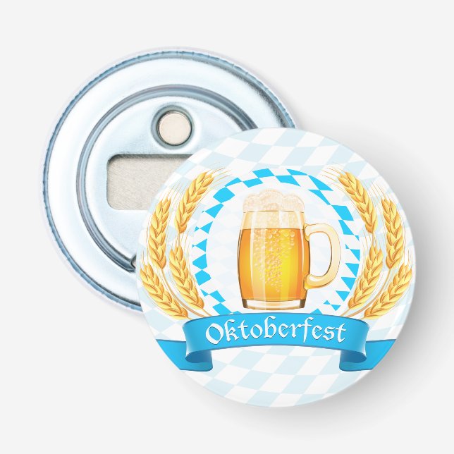 Oktoberfest Frothy Beer Mug Bottle Opener (Front)