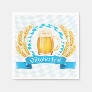 Oktoberfest Frothy Beer Mug Napkins