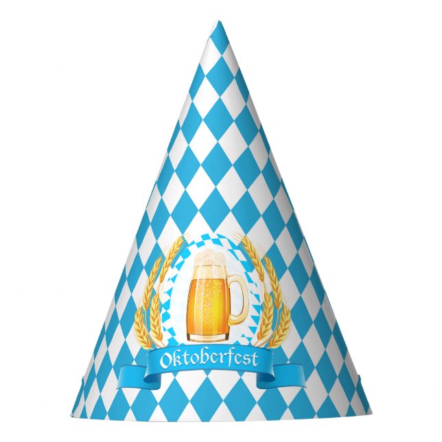 Oktoberfest Frothy Beer Mug Party Hat (Front)