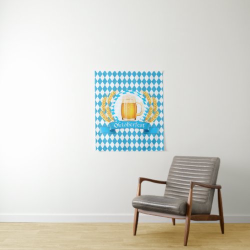 Oktoberfest Frothy Beer Mug Tapestry