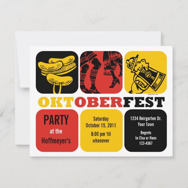 Oktoberfest Fun Party Invitation (Front)