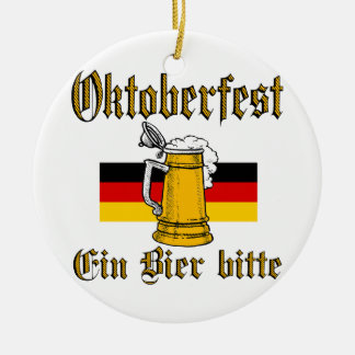Oktoberfest Gear Ceramic Ornament
