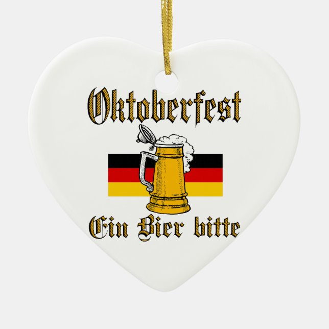 Oktoberfest Gear Ceramic Ornament (Front)
