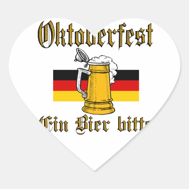 Oktoberfest Gear Heart Sticker (Front)