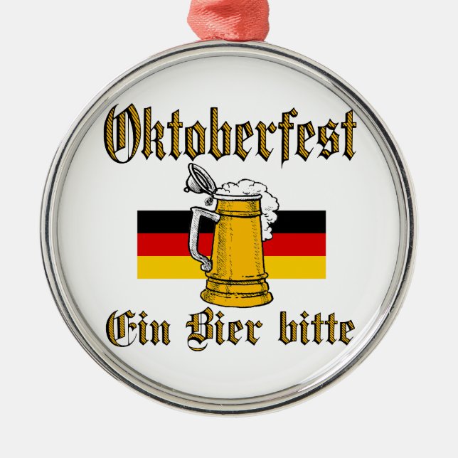 Oktoberfest Gear Metal Ornament (Front)