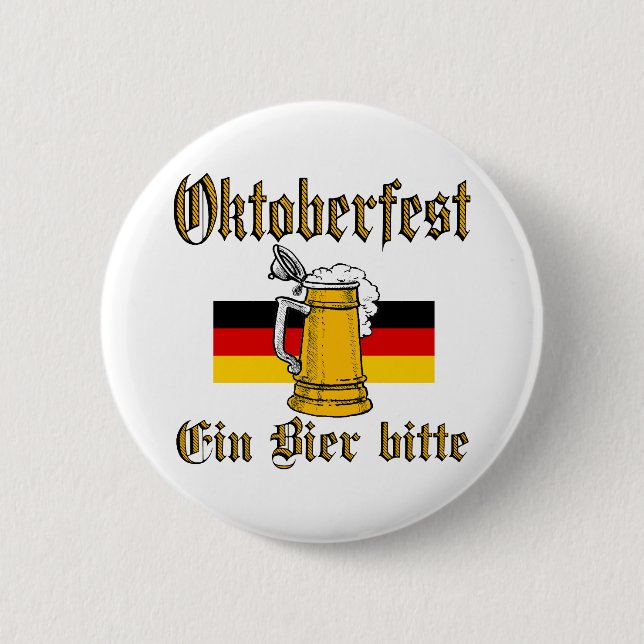 Oktoberfest Gear Pinback Button (Front)