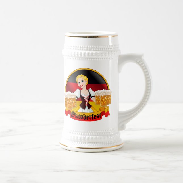 Oktoberfest German Bar Maid Beer Stein (Right)