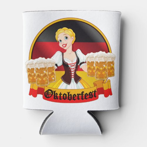 Oktoberfest German Bar Maid Can Cooler