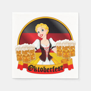 Oktoberfest German Bar Maid Napkins