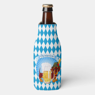 OktoberFest German Beer Festival Dachshund Bottle Cooler