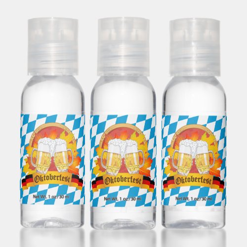 Oktoberfest German Beer Festival Emblem Hand Sanitizer