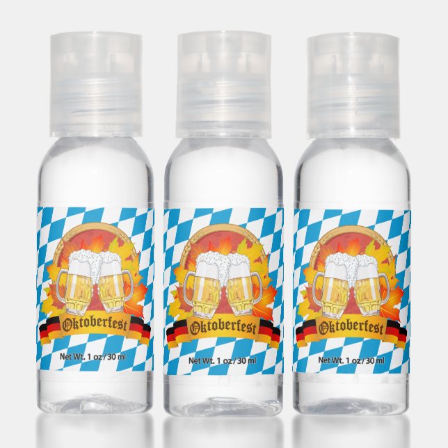 Oktoberfest German Beer Festival Emblem Hand Sanitizer (Set)