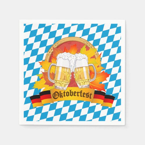 Oktoberfest German Beer Festival Paper Napkins