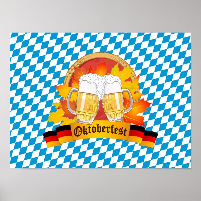 Oktoberfest German Beer Festival Poster (Front)
