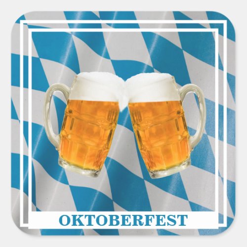 Oktoberfest German Beer Festival Square Sticker