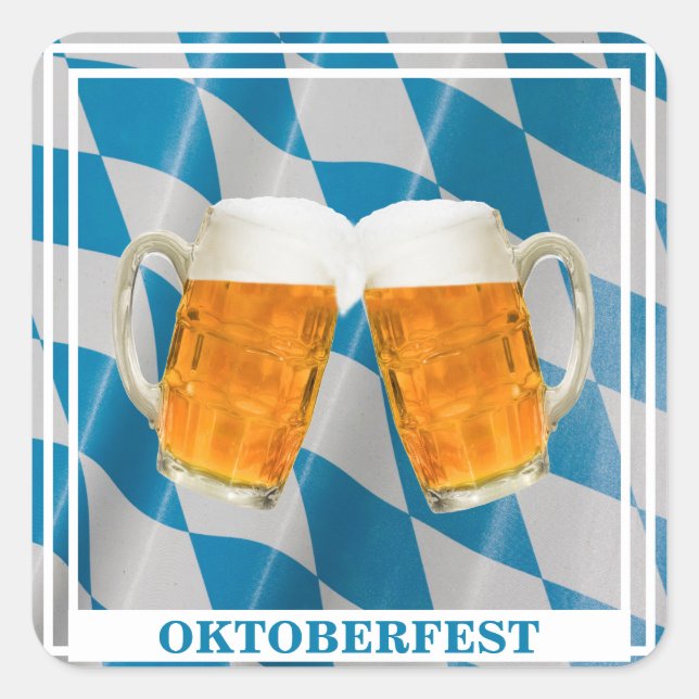Oktoberfest German Beer Festival Square Sticker (Front)