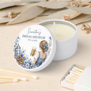 Oktoberfest German Beer Pretzel Bridal Shower Mini Candle Favors