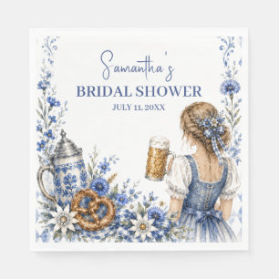 Oktoberfest German Beer Pretzel Bridal Shower Napkins