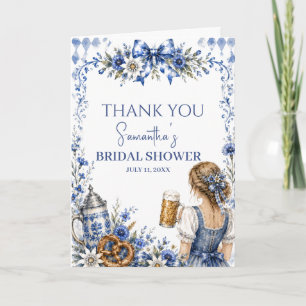 Oktoberfest German Beer Pretzel Bridal Shower Thank You Card