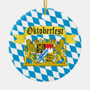 Oktoberfest German Bier Festival Ceramic Ornament
