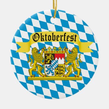 Oktoberfest German Bier Festival Ceramic Ornament by DancingPelican at Zazzle