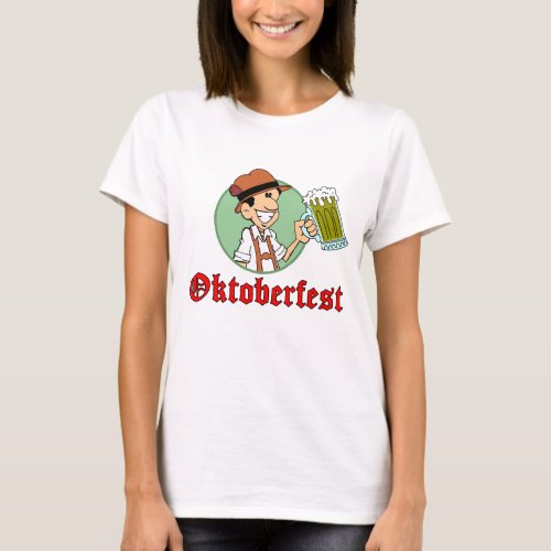 Oktoberfest German Cartoon Guy T_Shirt