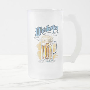 Oktoberfest German Celebration Beer Frosted Glass Beer Mug