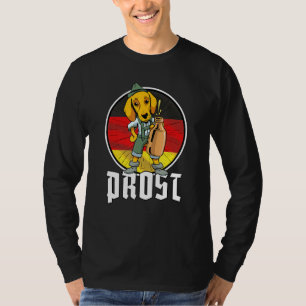 Oktoberfest German Dachshund Prost Beer Jokes Germ T-Shirt