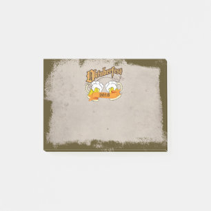 Oktoberfest German Festival Beer Steins Typography Post-it Notes