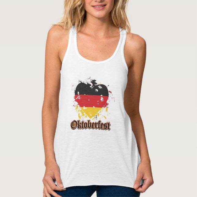 Oktoberfest German Flag Heart Tee (Front)