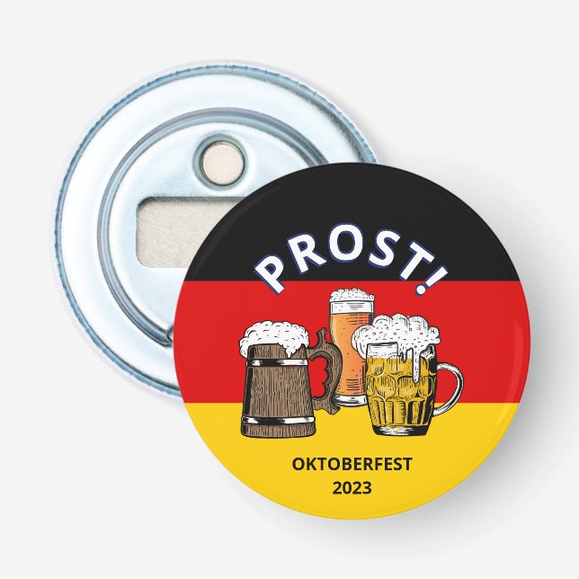 Oktoberfest GERMAN FLAG Prost Cheers Beers Bottle Opener (Front)