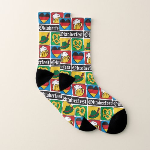 Oktoberfest German Icons Socks