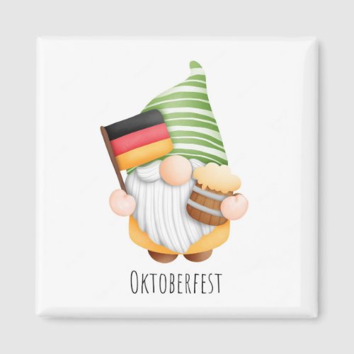 Oktoberfest Germany Flag Cute Gnome Magnet