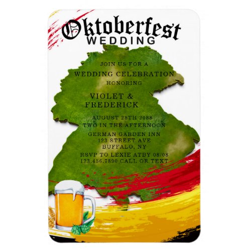 Oktoberfest Germany Mao Wedding Celebration  Invit Magnet