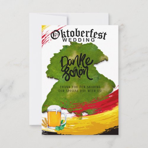 Oktoberfest Germany Map Danke Thank You Cards