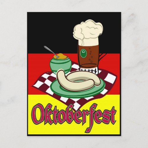 Oktoberfest Germany October Beer Deutschland Postcard