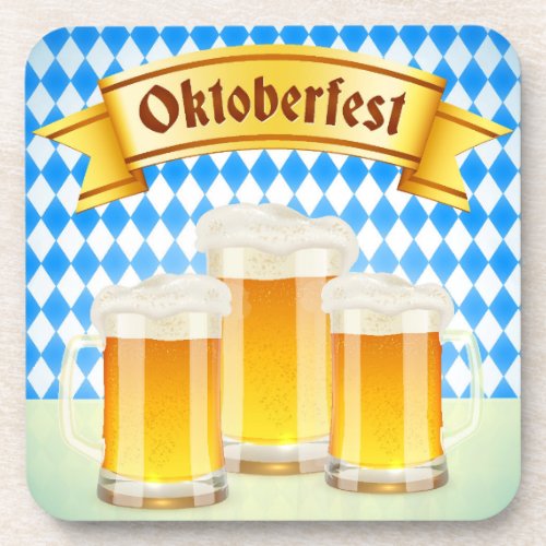 Oktoberfest Greeting Card With Beer Coaster