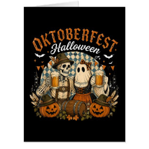 Oktoberfest Halloween Spooky Beer Festival Card