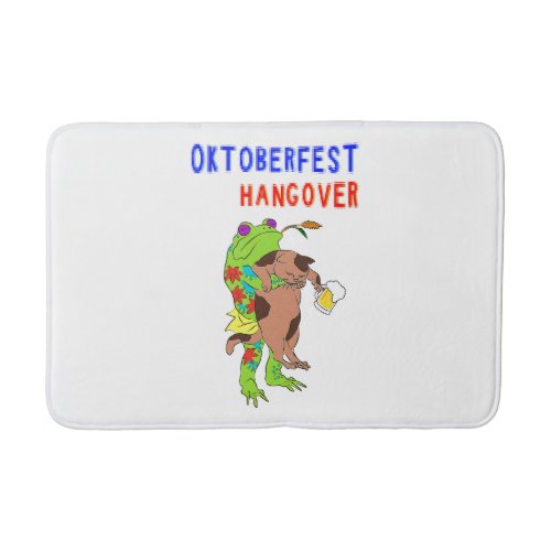Oktoberfest Hangover Cat 16 Frog October Volksfest Bath Mat