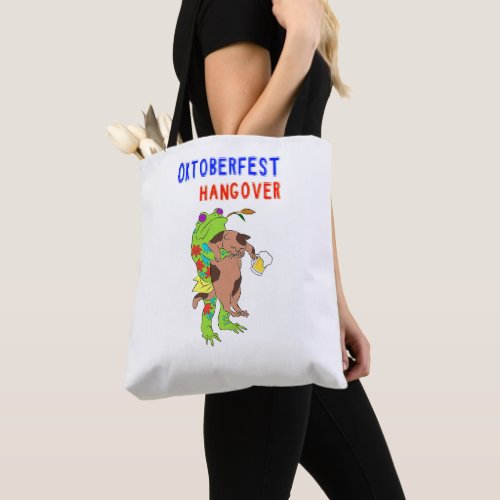 Oktoberfest Hangover Cat 16 Frog October Volksfest Tote Bag