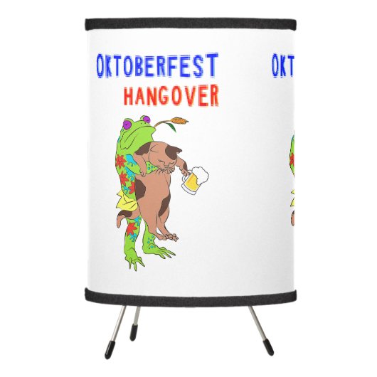 Oktoberfest Hangover Cat 16 Frog October Volksfest Tripod Lamp (Left)