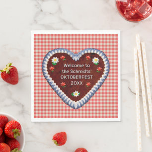 Oktoberfest Heart (customizable) Napkins