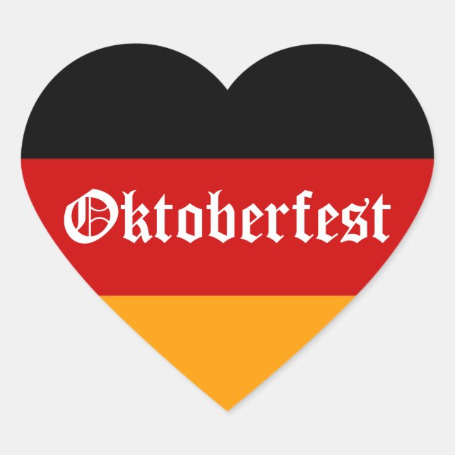 Oktoberfest Heart Sticker (Front)