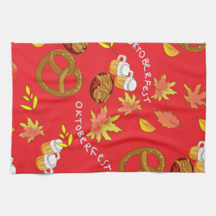Oktoberfest in bavaria kitchen towel