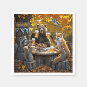 Oktoberfest In the Forest with Wildlife Napkins