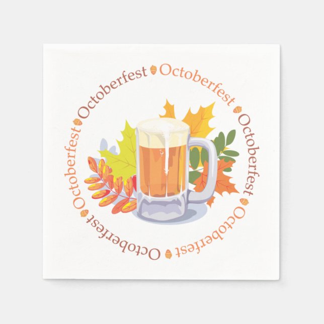 Oktoberfest in the Round Napkins (Front)