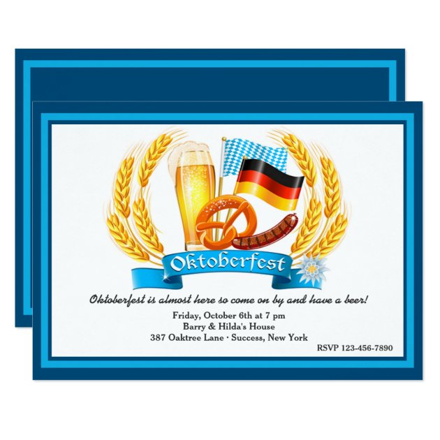 Oktoberfest Ingredients Invitation